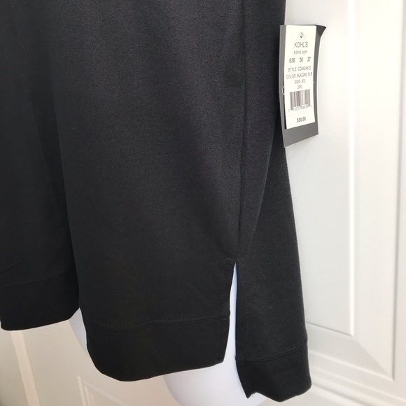 Cuddl Duds Brand solid black v-neck ss soft & stretchy tee top in size XS NWT - Picture 8 of 13